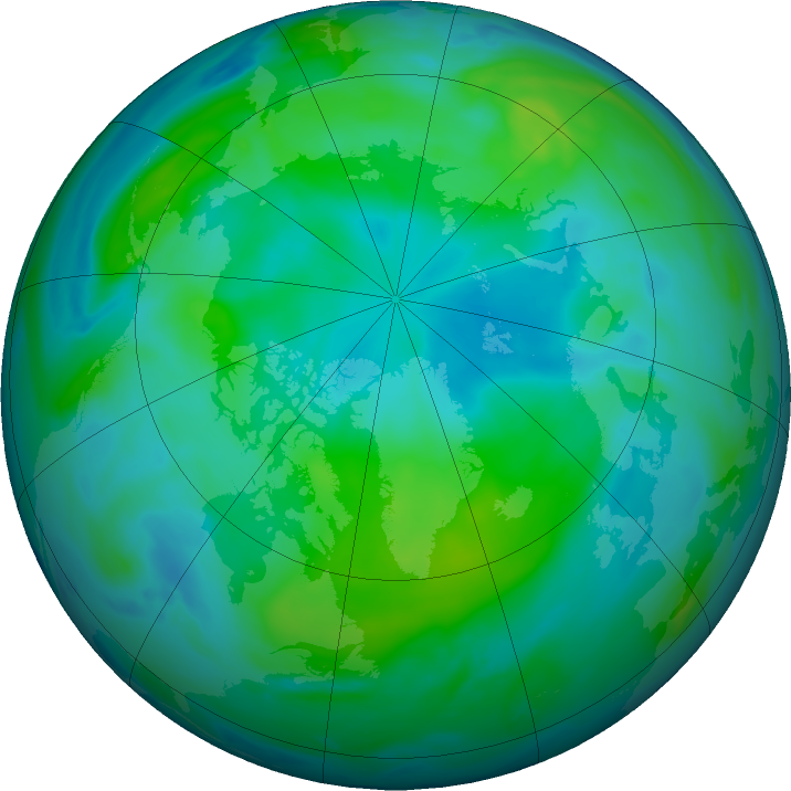 Arctic ozone map for 12 September 2019